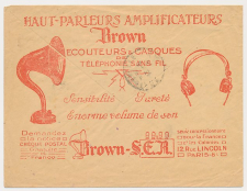 Postal cheque cover France 1925