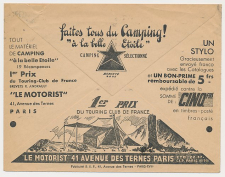 Postal cheque cover France 1937