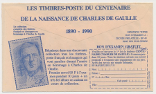 Postal cheque cover France 1990