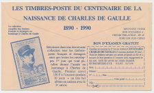 Postal cheque cover France 1990