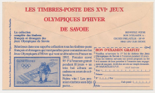 Postal cheque cover France 1990