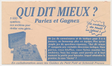 Postal cheque cover France 1990