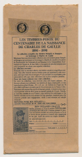 Postal cheque cover France 1991