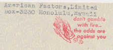 Meter cut USA 1954
