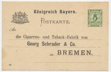 Postal stationery Bayern - Privately printed