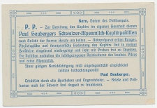 Postal stationery Switzerland 1909