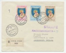 Registered Cover Vatican 1954