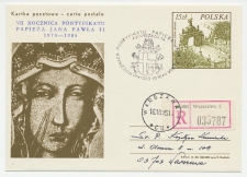 Registered Postal stationery / Postmark Poland 1985