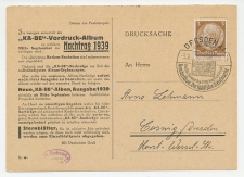 Order card / Postmark Deutsches Reich / Germany 1938