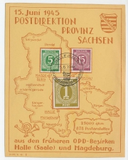 Card  Deutsche Post / Sachsen 1946