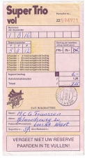 Bet form  Netherlands 1981