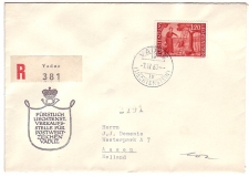 Registerd FDC cover Liechtenstein 1960