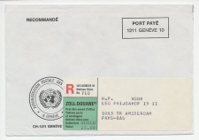 Registered Post Paid cover United Nations