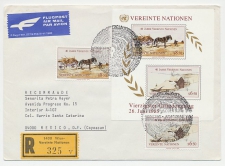 Registered cover / Postmark United Nations 1985